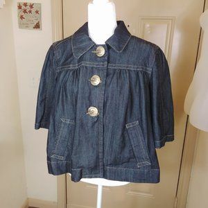 Baccini bluejeaned crop jacket  size  XL
